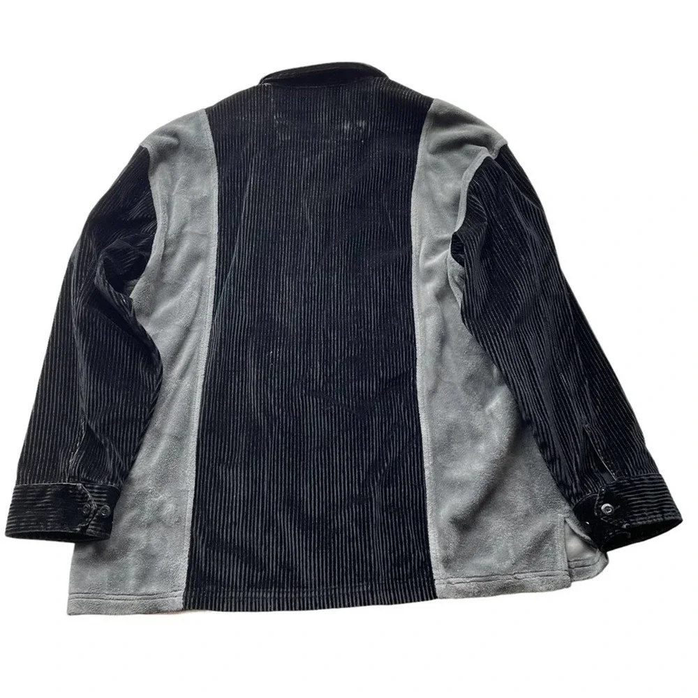 Vintage Streetwear GODBODY Collection Jacket Black Size Large Flocked PVC 90s